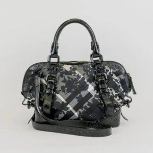 Burberry Floral Beat Check Satchel